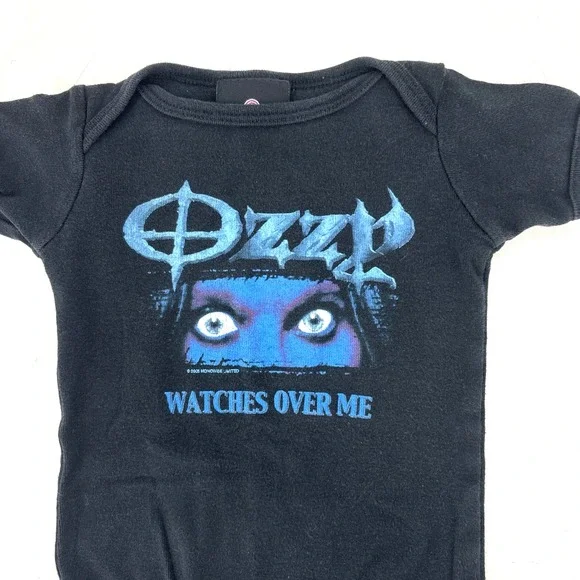 VTG Ozzy Osbourne Baby One Piece Winterland Watches Over Me 6-12 Months NICE!